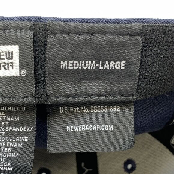 Chicago Bears New Era 39Thirty Fitted M/L Blue Embroidered Bear Cap Hat(H10) - Picture 8 of 16